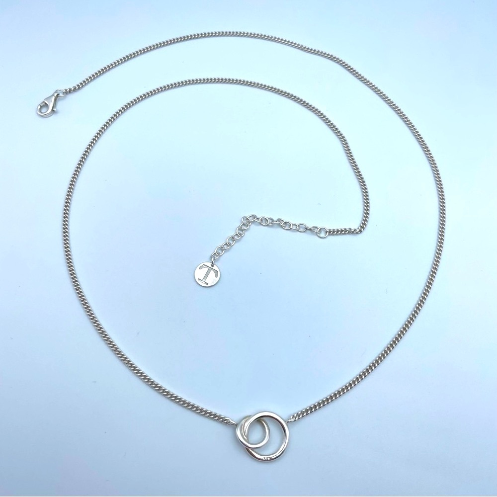 Talbots Sterling Silver Interlocking Rings Neckla… - image 2